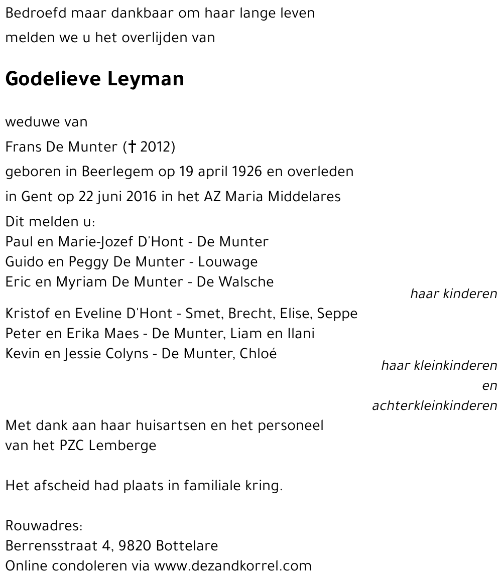 Godelieve Leyman