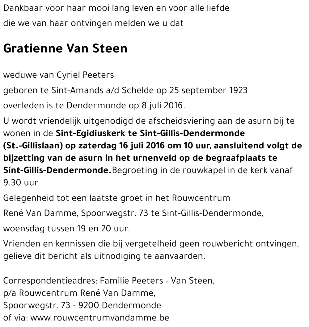 Gratienne Van Steen