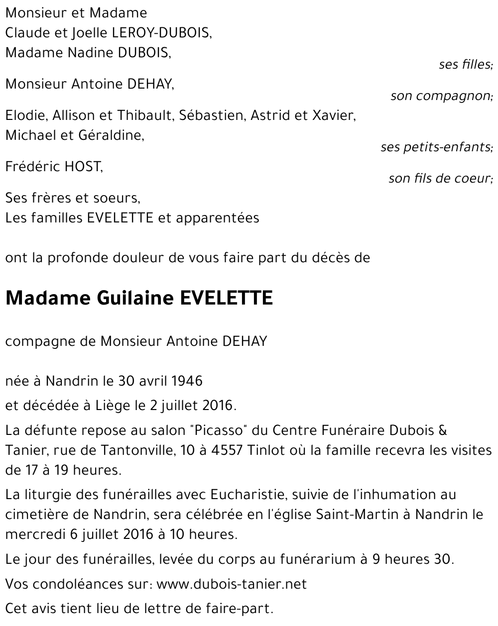 Guilaine EVELETTE