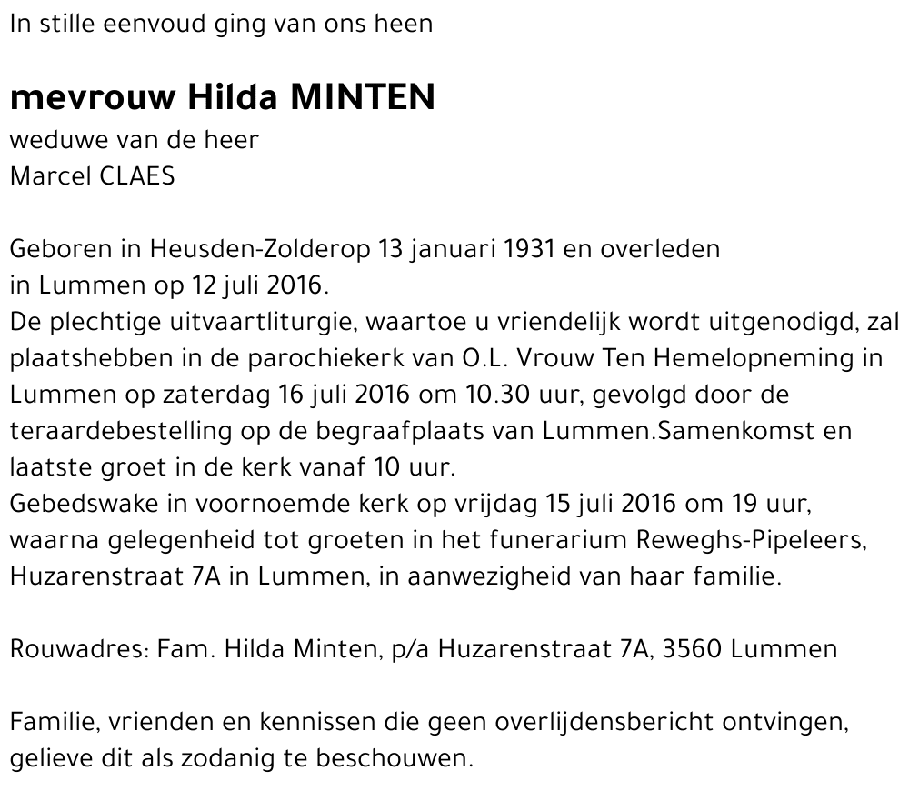 Hilda Minten