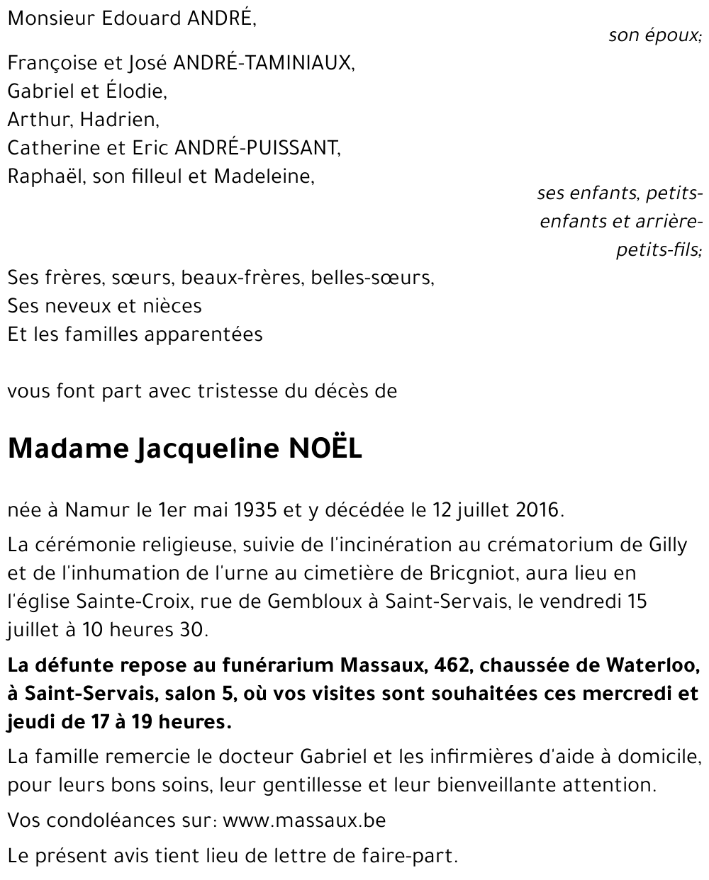 Jacqueline NOËL