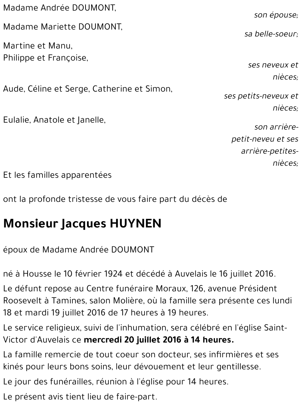 Jacques HUYNEN