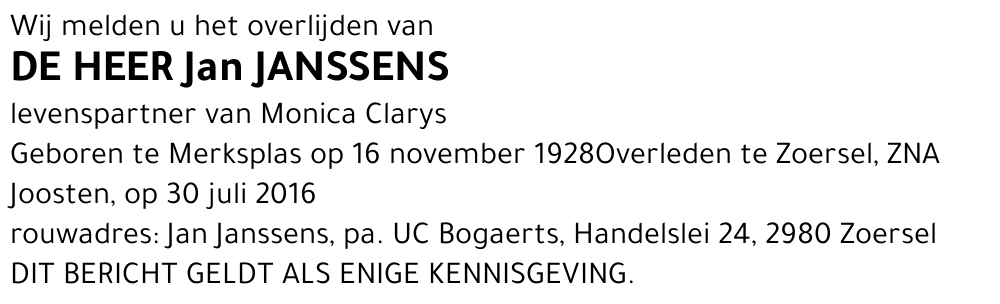 Jan Janssens