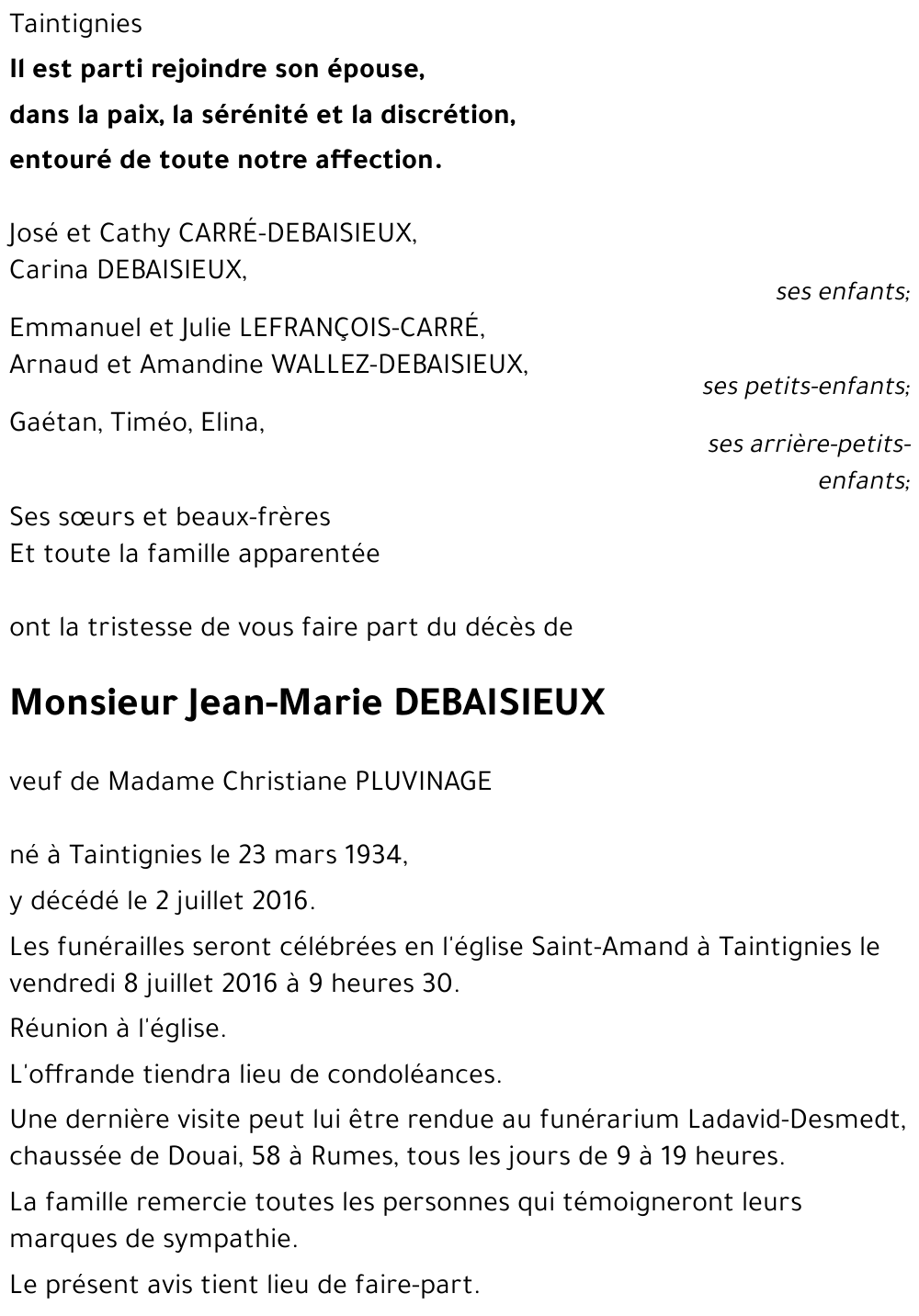 Jean-Marie DEBAISIEUX