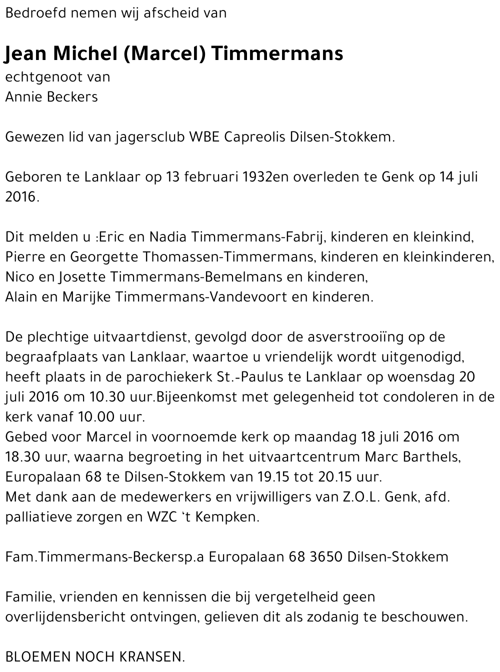 Jean Michel Timmermans