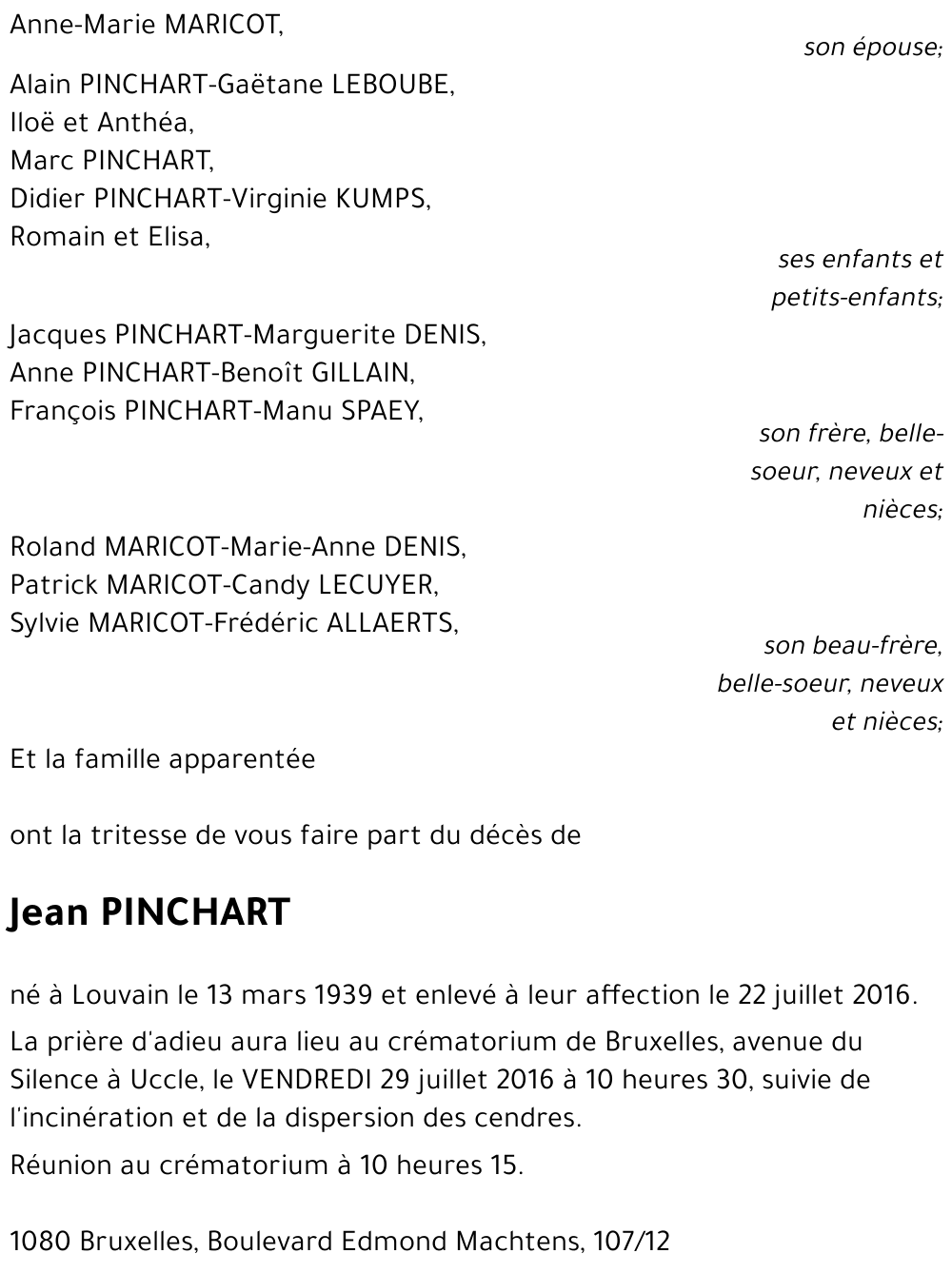 Jean PINCHART