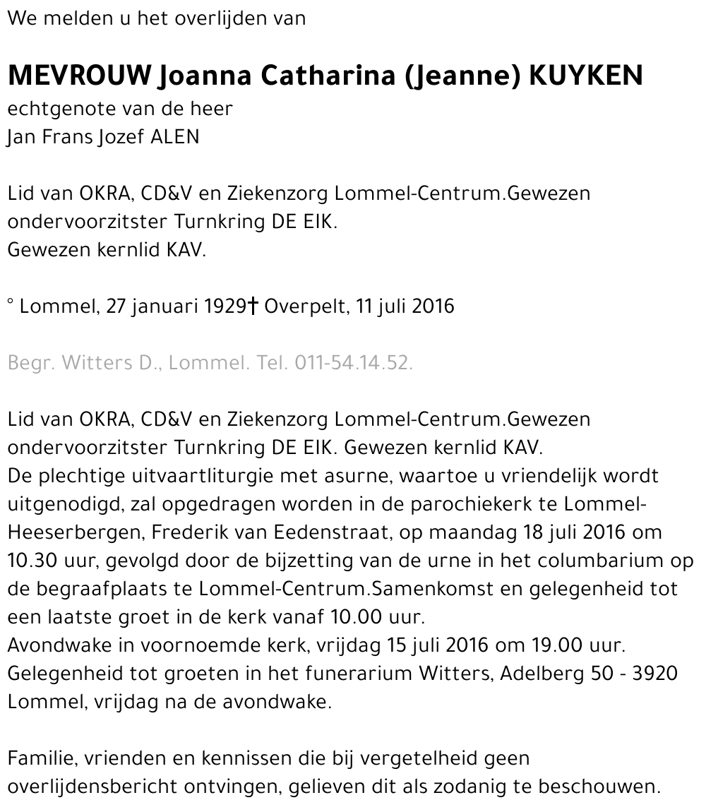 Joanna Catharina Kuyken