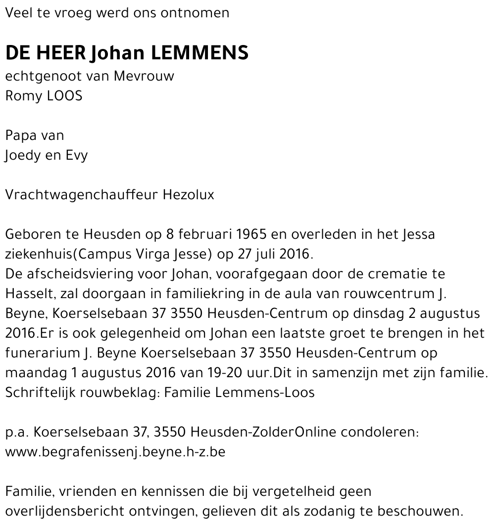 Johan Lemmens