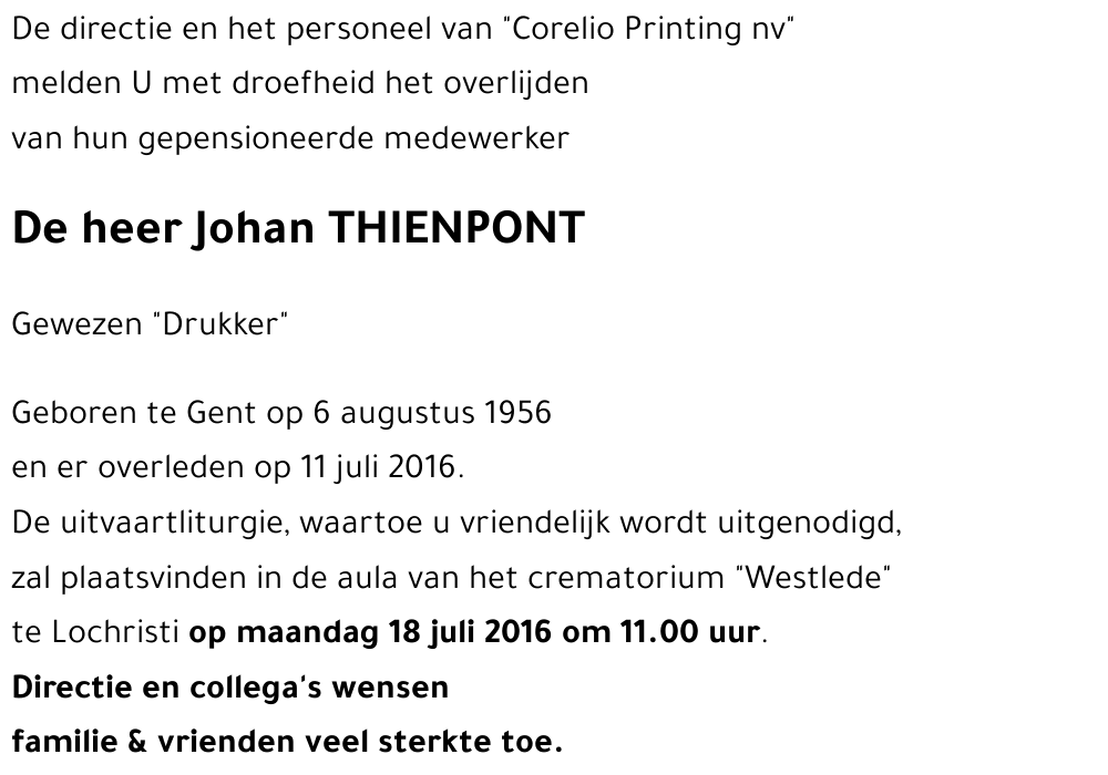 Johan THIENPONT