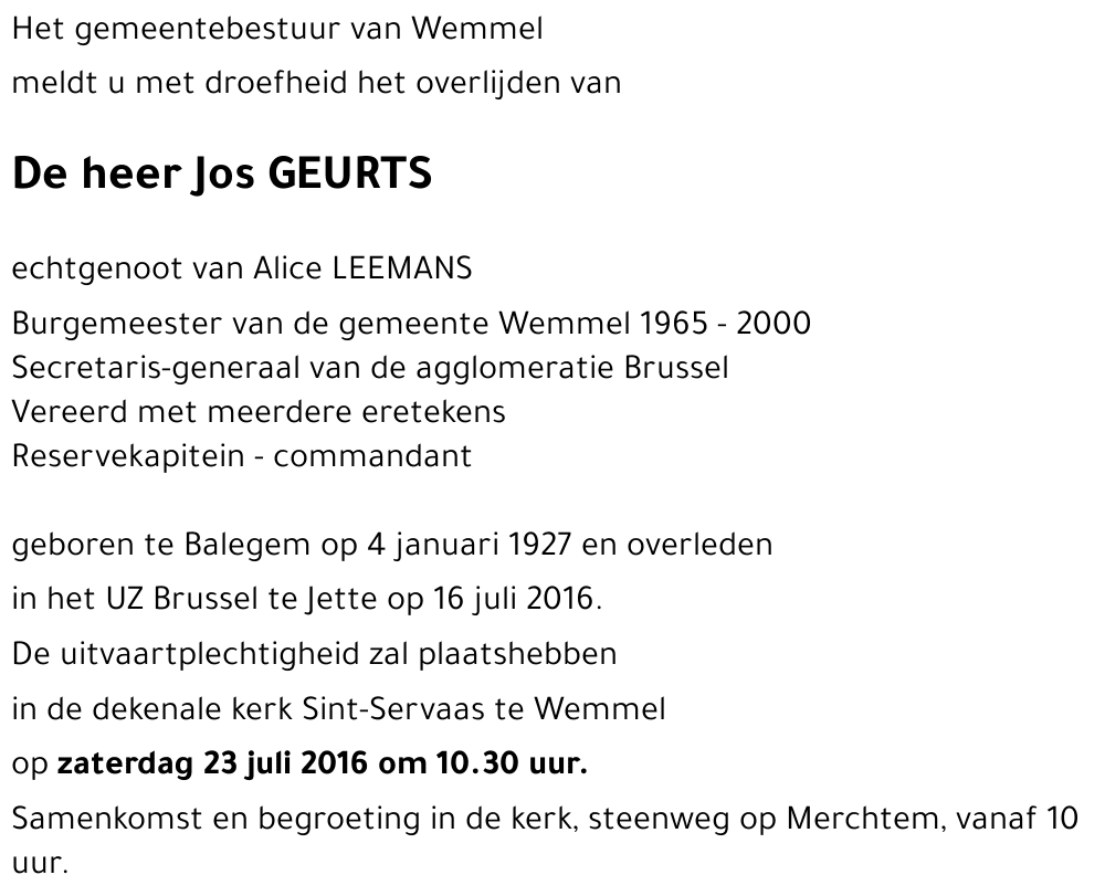 Jos GEURTS