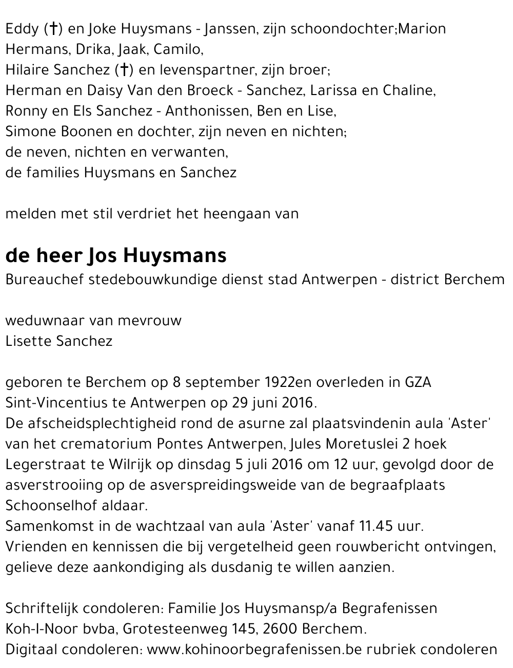 Jos Huysmans