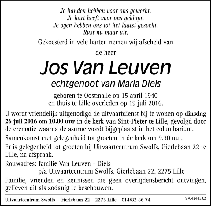 Jos Van Leuven