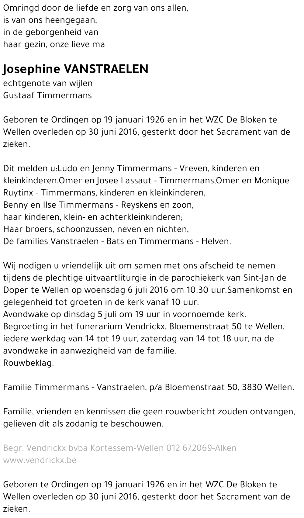 Josephine Vanstraelen