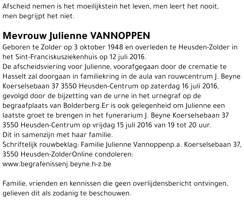 Julienne Vannoppen