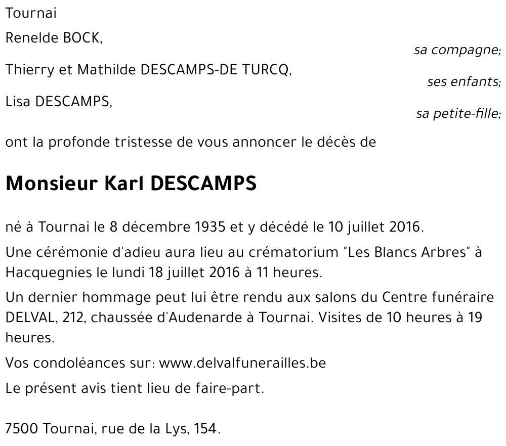 Karl DESCAMPS