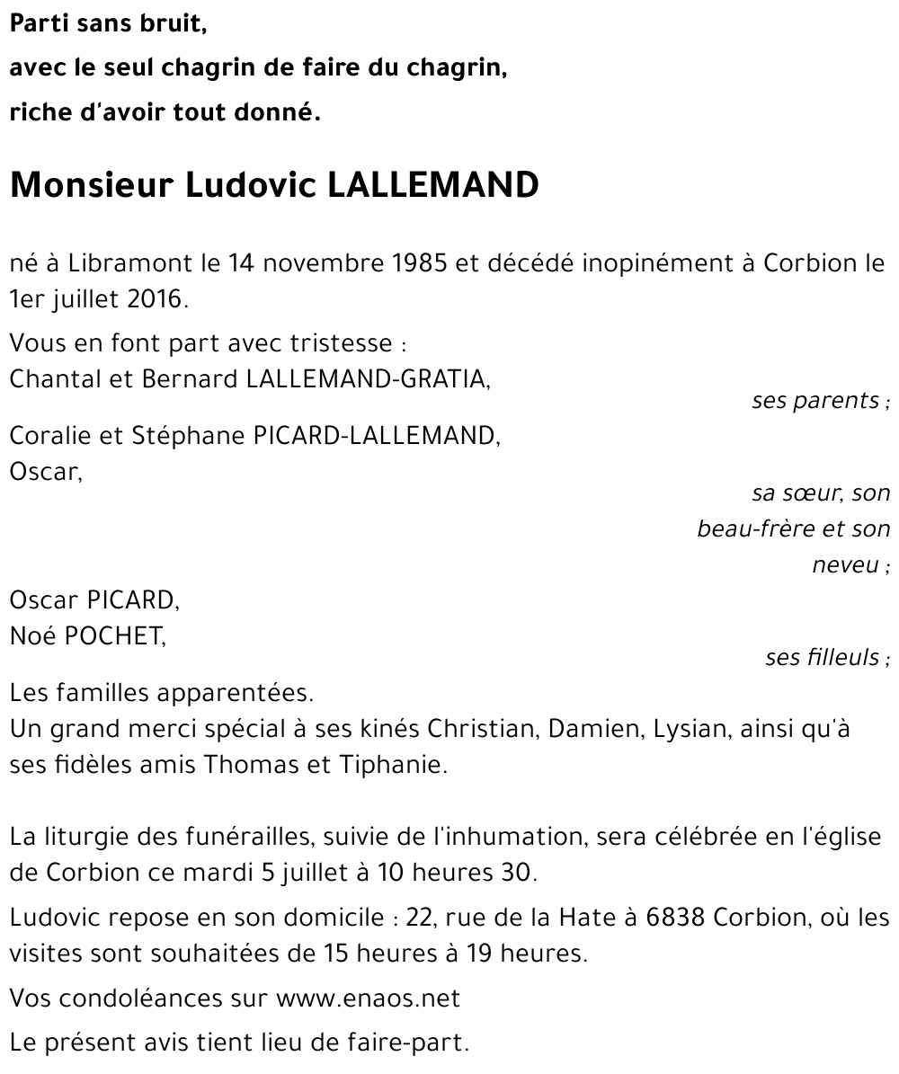 Ludovic LALLEMAND