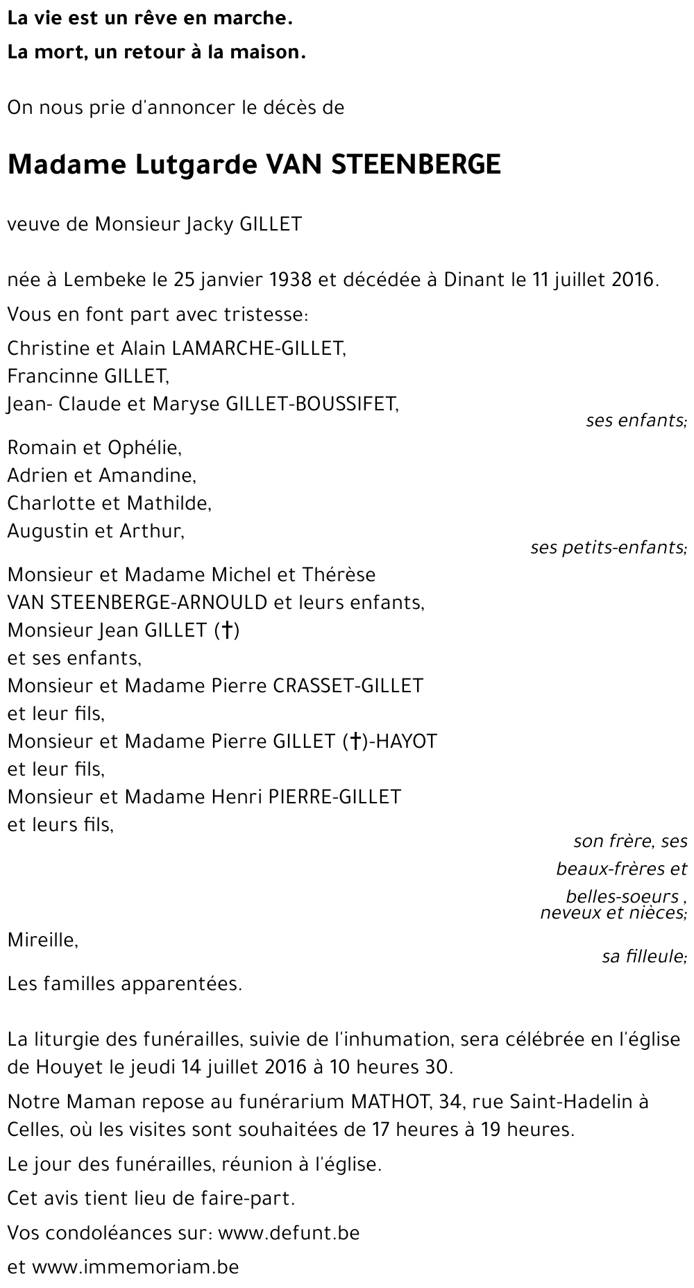 Lutgarde VAN STEENBERGE