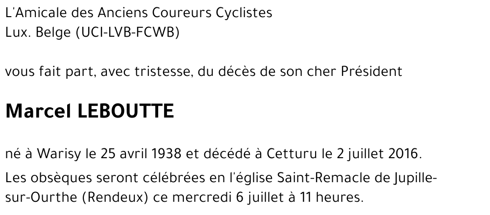 Marcel LEBOUTTE