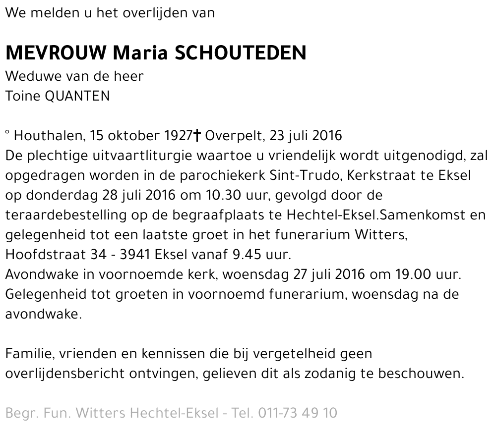 Maria Schouteden