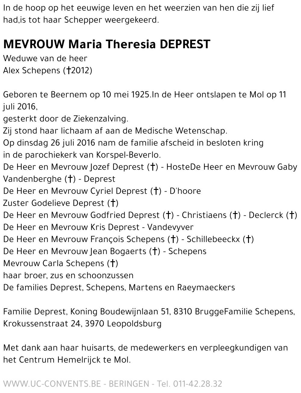 Maria Theresia Deprest