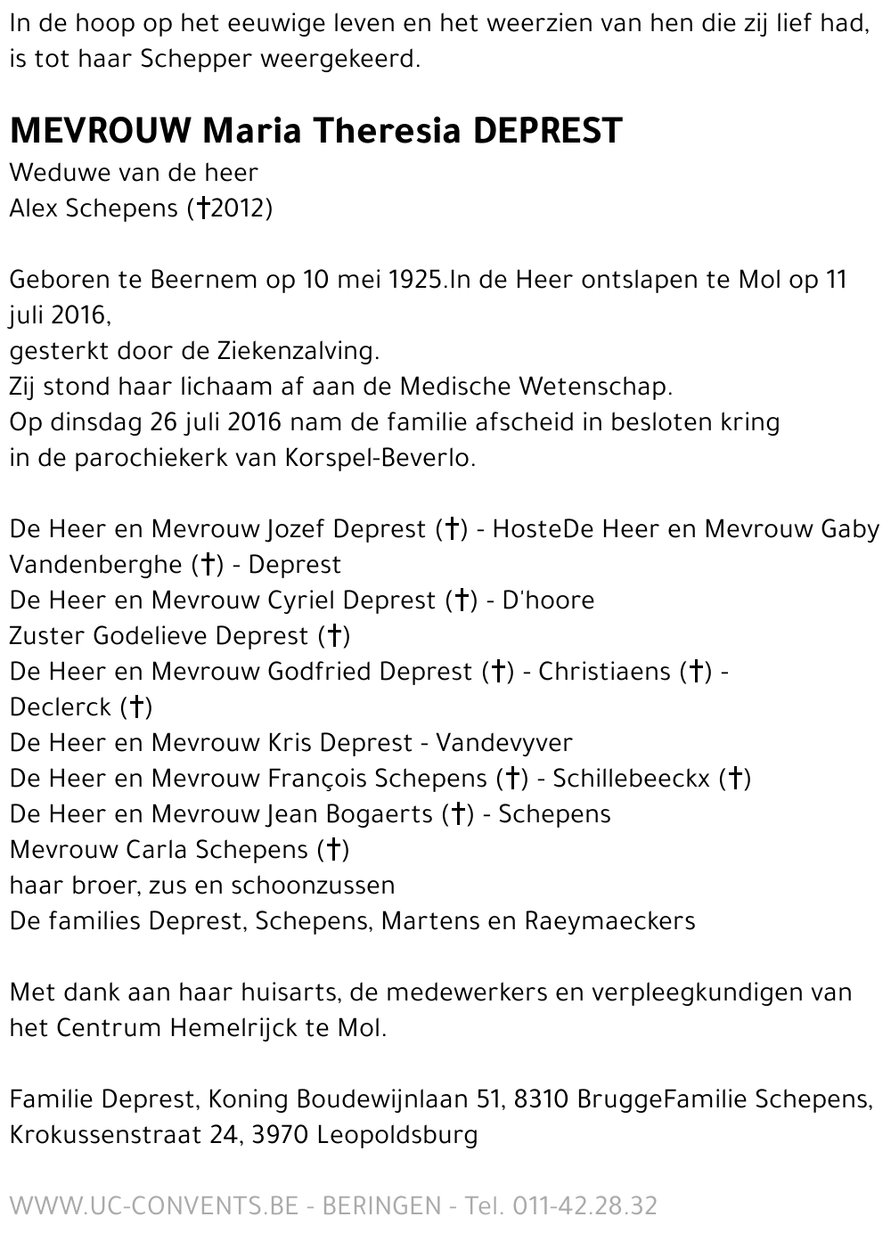 Maria Theresia Deprest