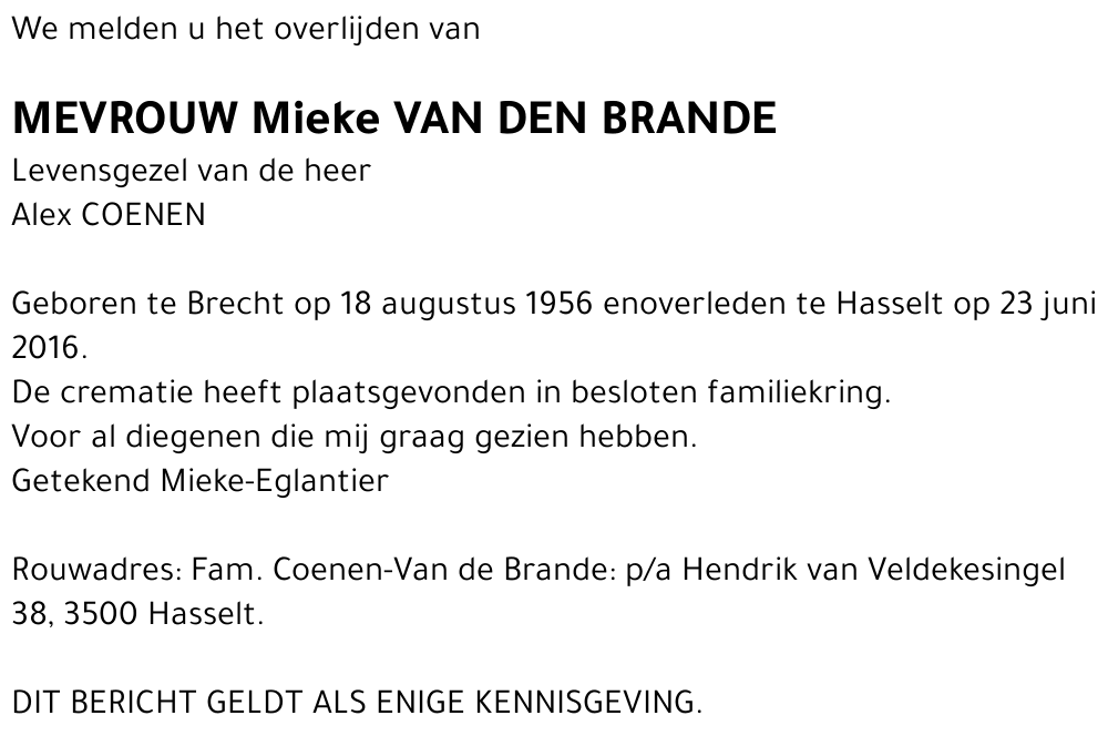 Maria Van den Brande