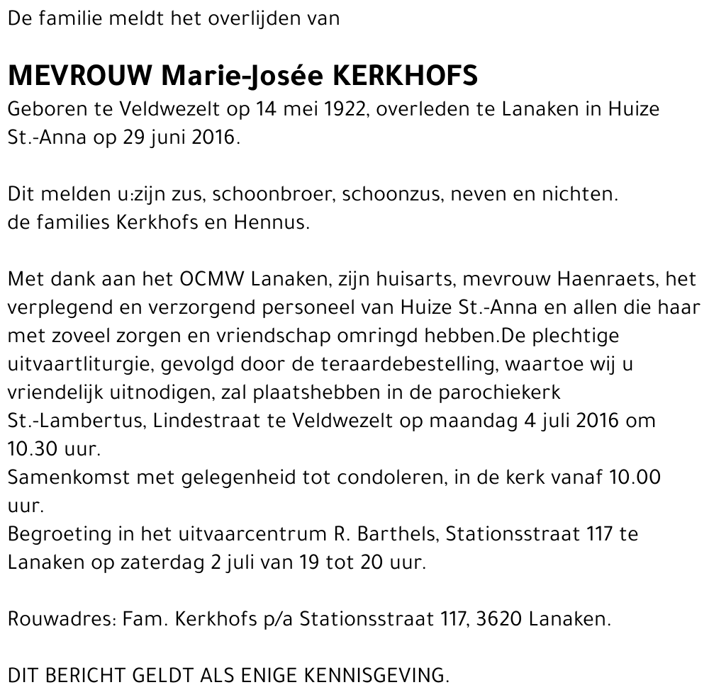 Marie-Josée Kerkhofs