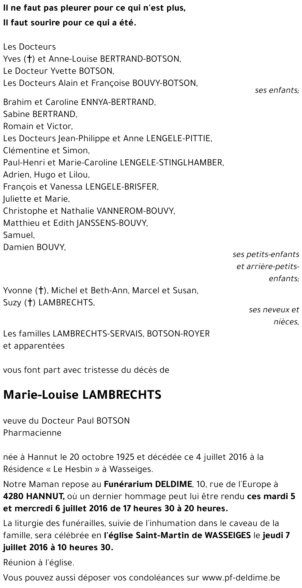 Marie-Louise LAMBRECHTS