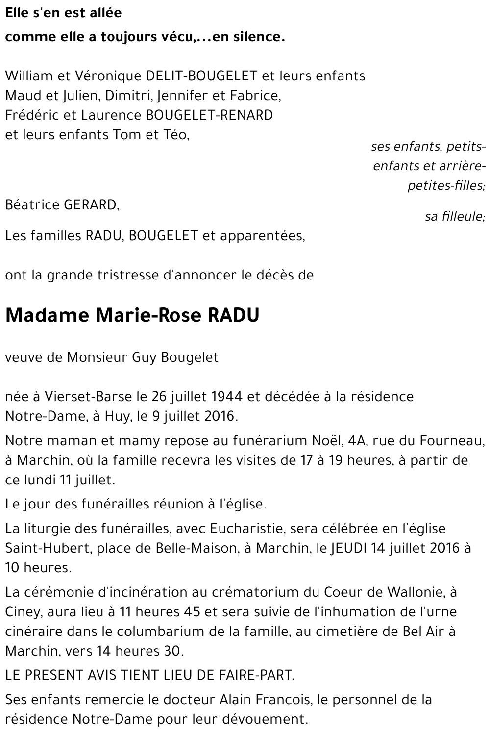 Marie-Rose RADU