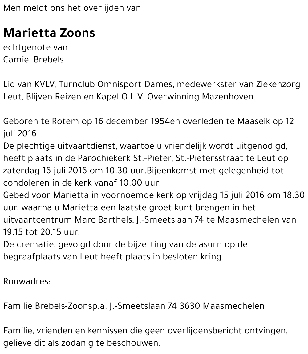 Marietta Zoons