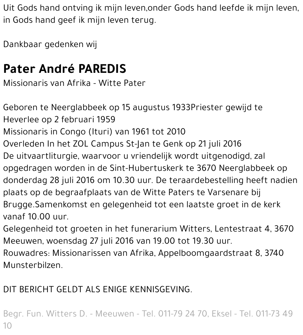 Pater André Paredis