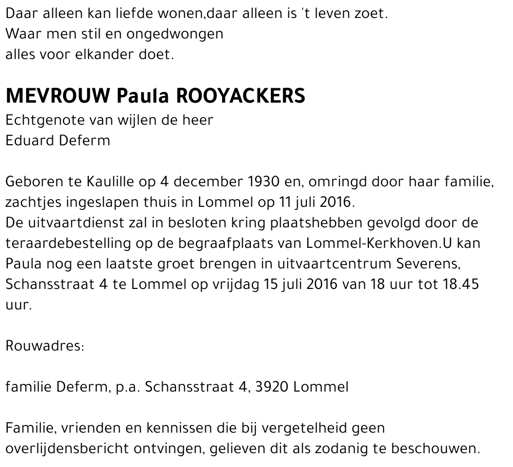 Paula Rooyackers