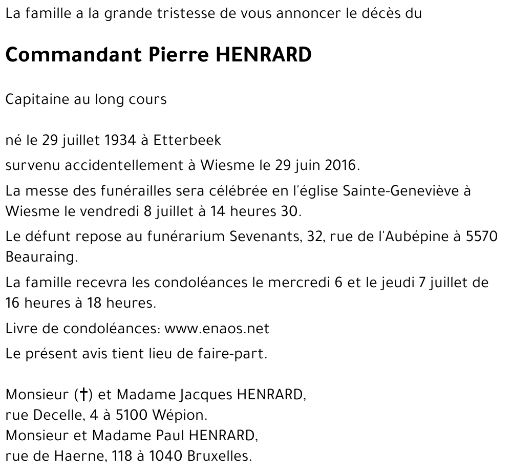 Pierre HENRARD