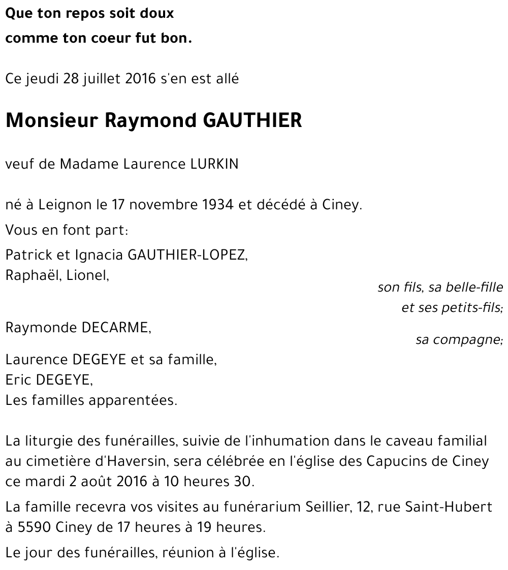 Raymond GAUTHIER