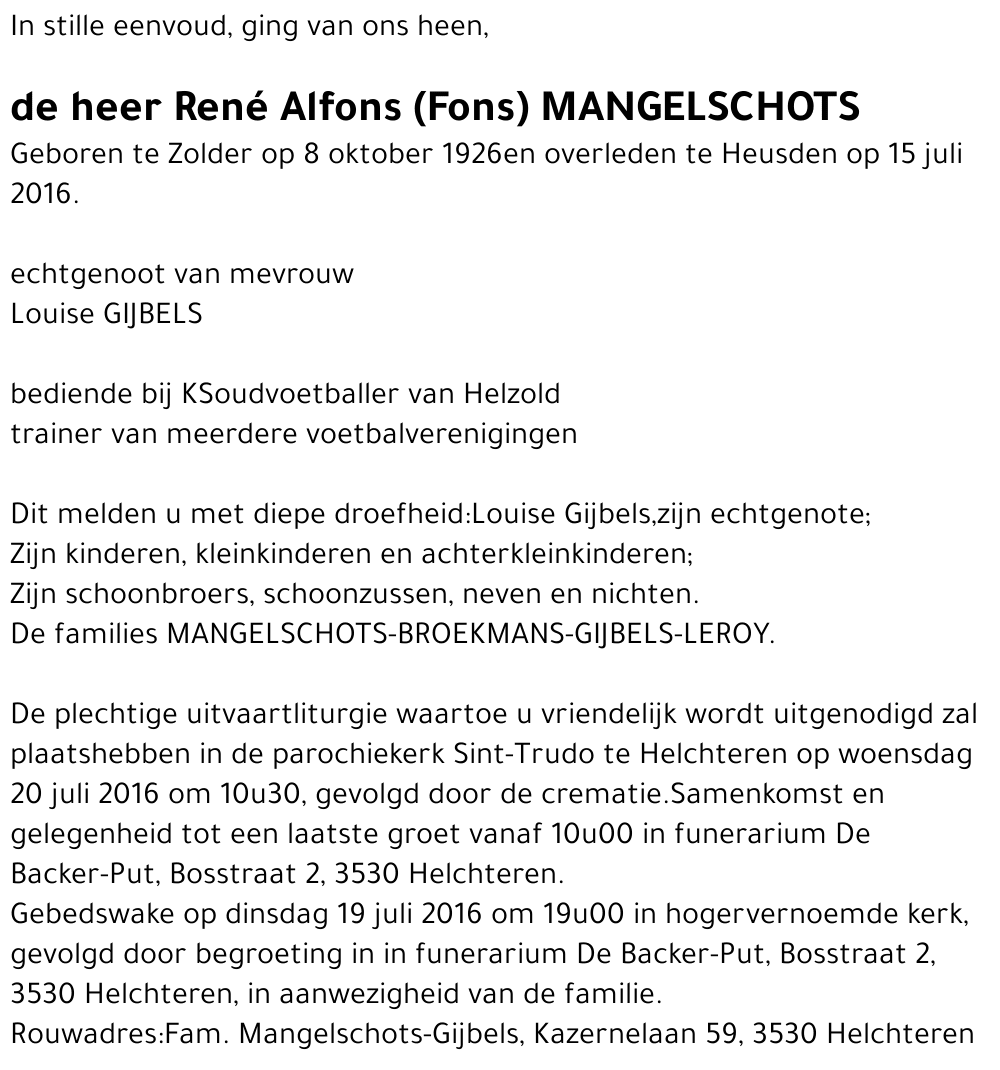 René Alfons Mangelschots