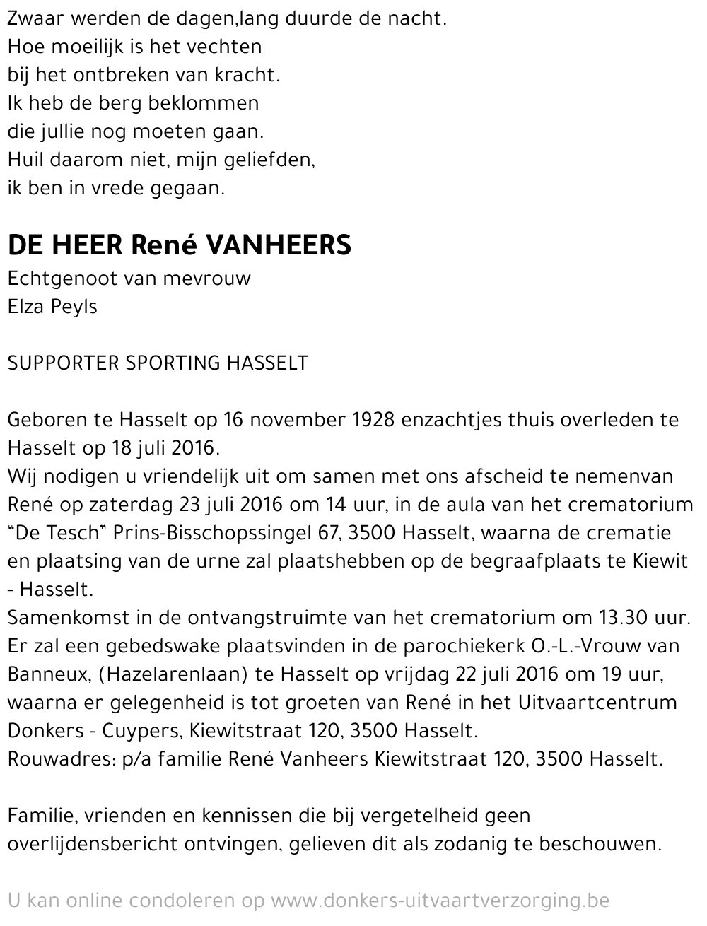 René Vanheers