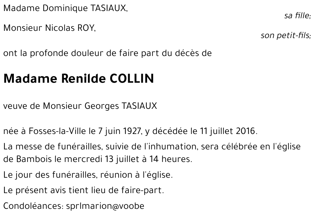 Renilde COLLIN