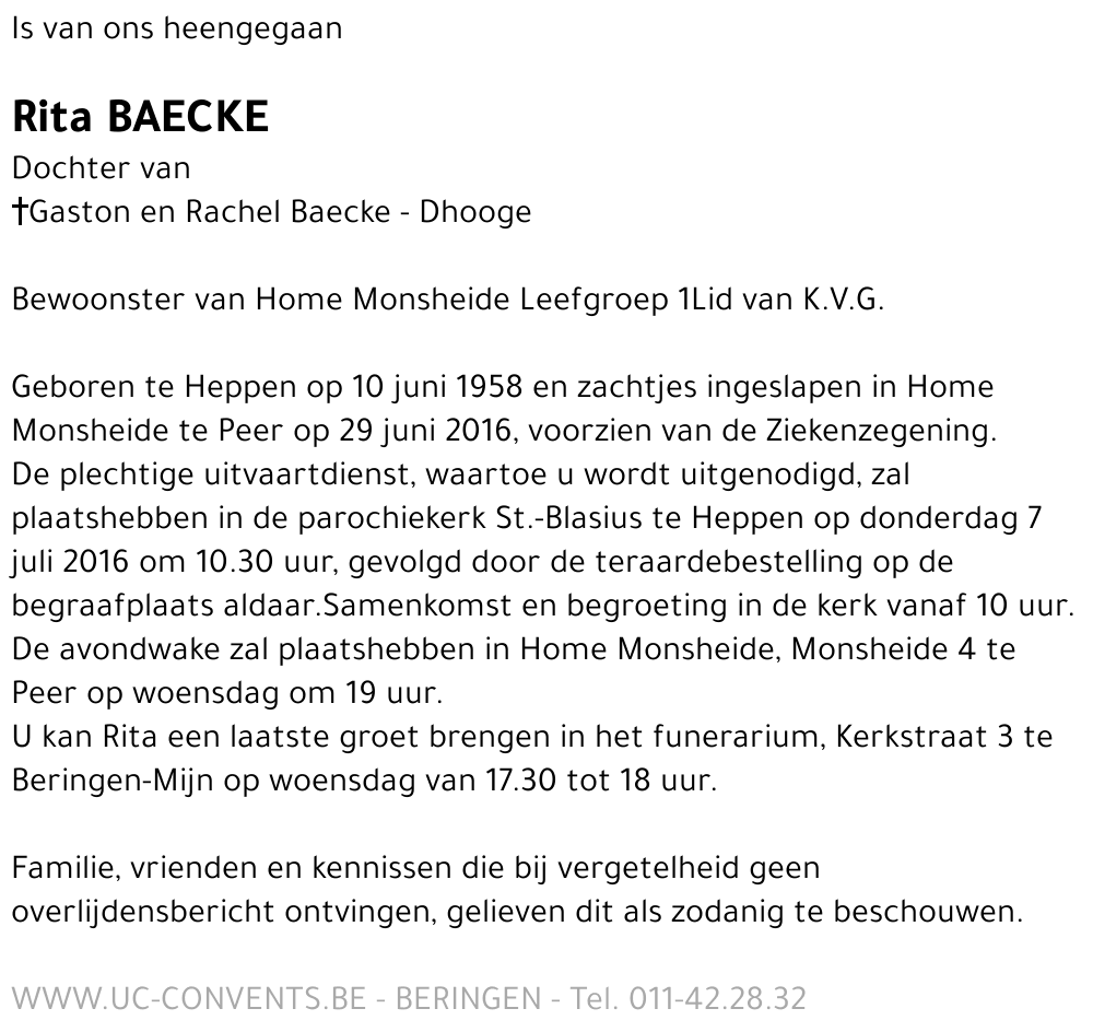 Rita Baecke