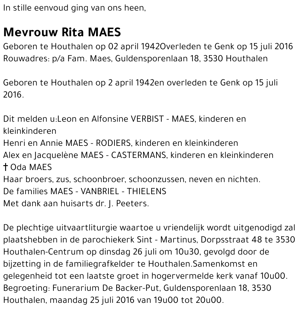 Rita Maes