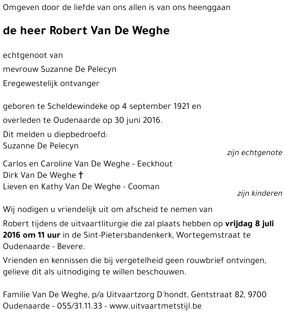 Robert Van De Weghe