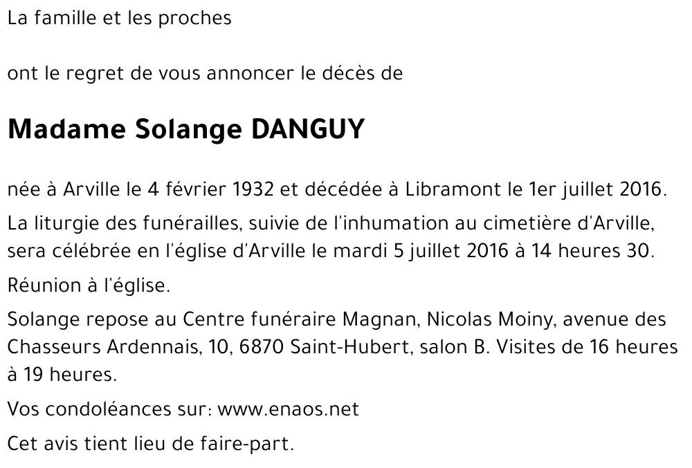 Solange DANGUY