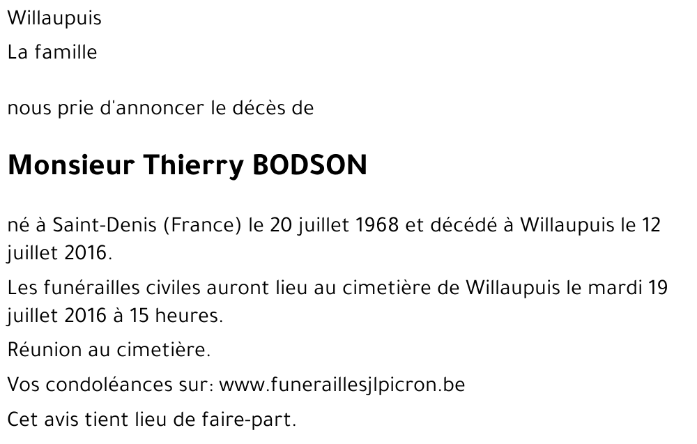 Thierry BODSON