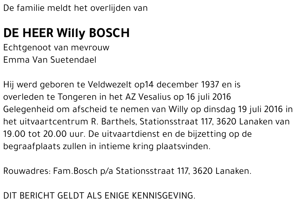 Willy Bosch