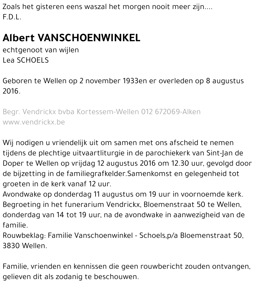 Albert Vanschoenwinkel
