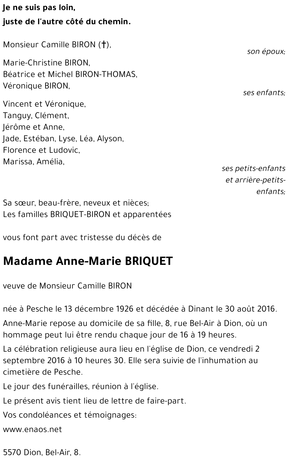 Anne-Marie BRIQUET