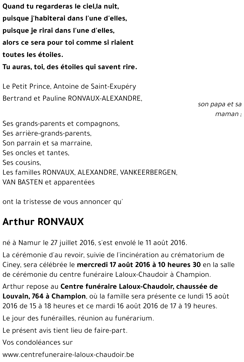 Arthur RONVAUX