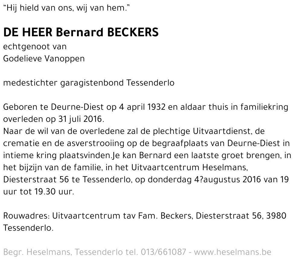 Bernard Beckers