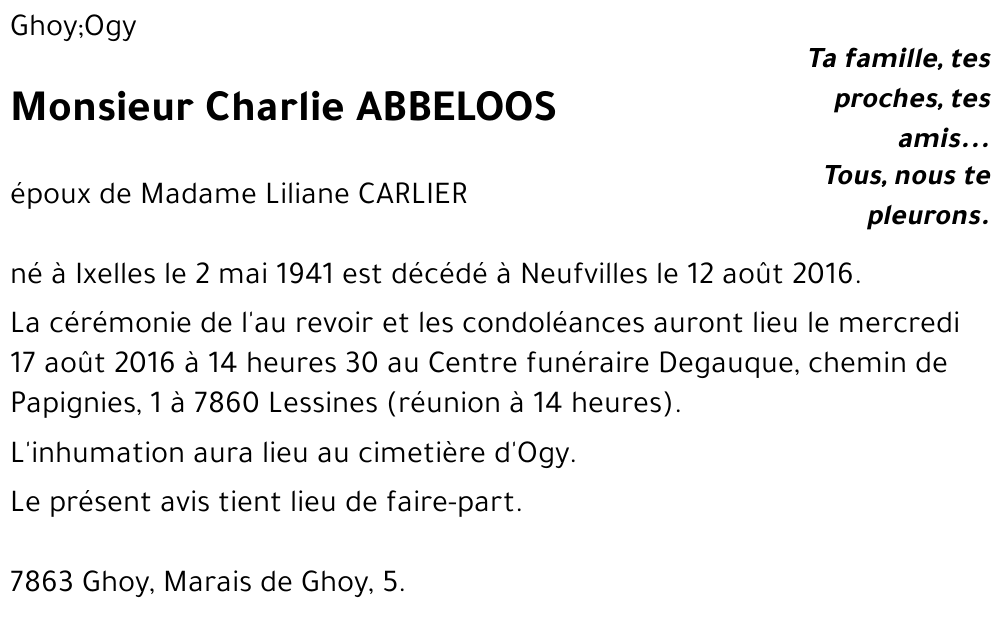 Charlie ABBELOOS