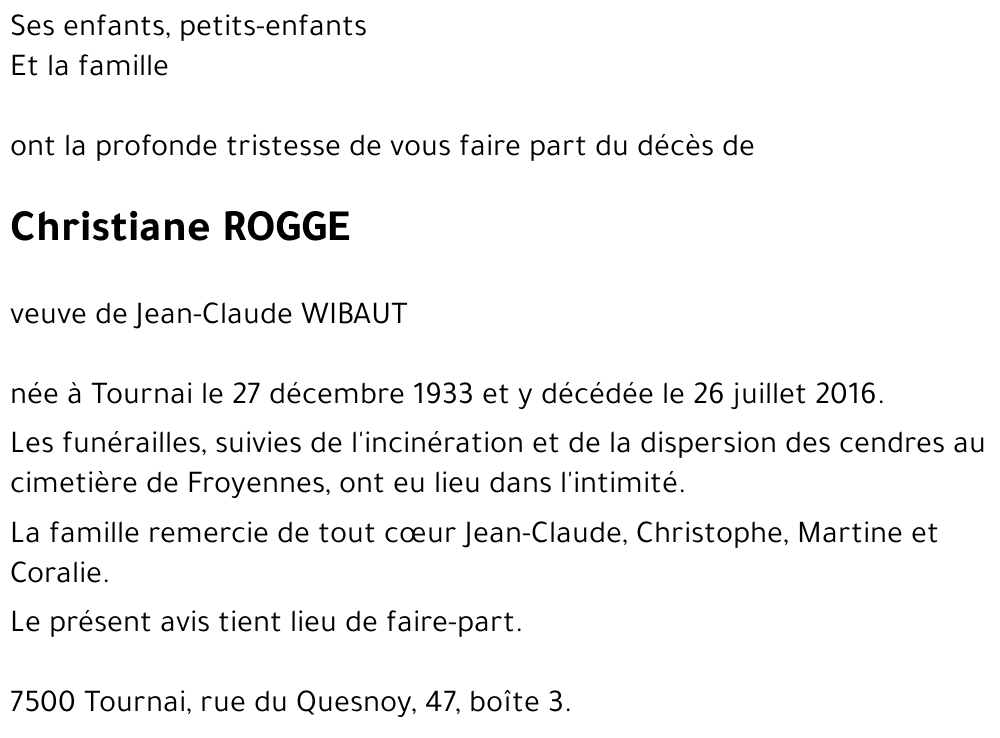 Christiane ROGGE