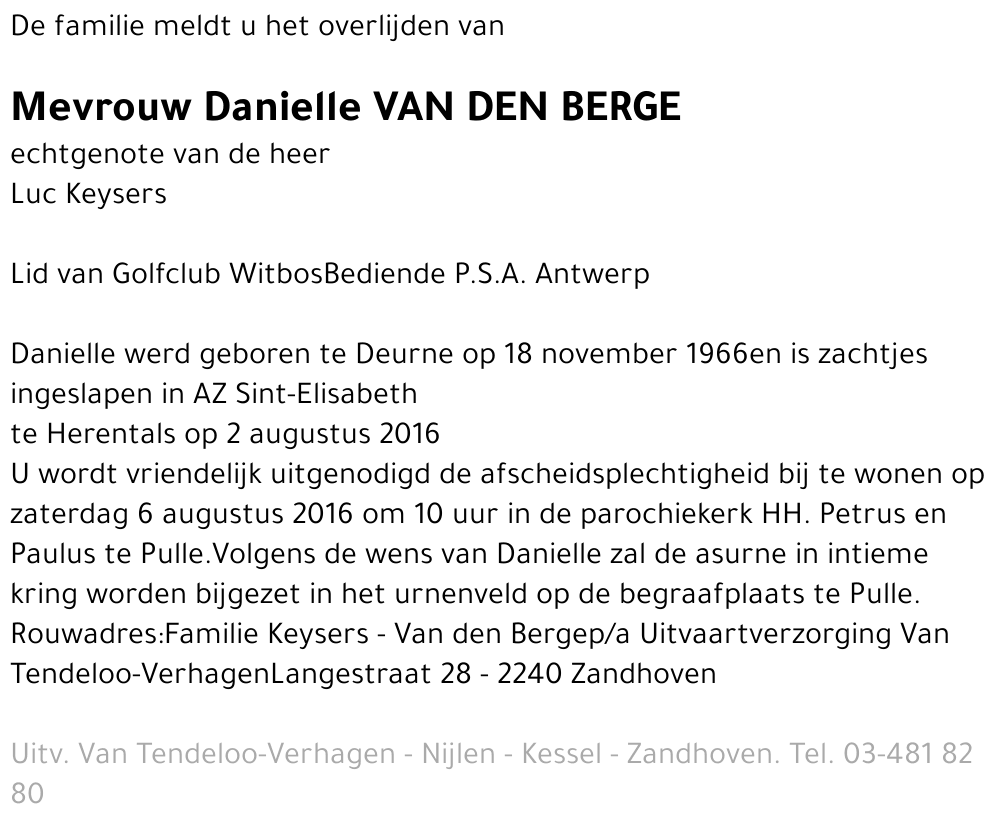 Danielle Van den berge